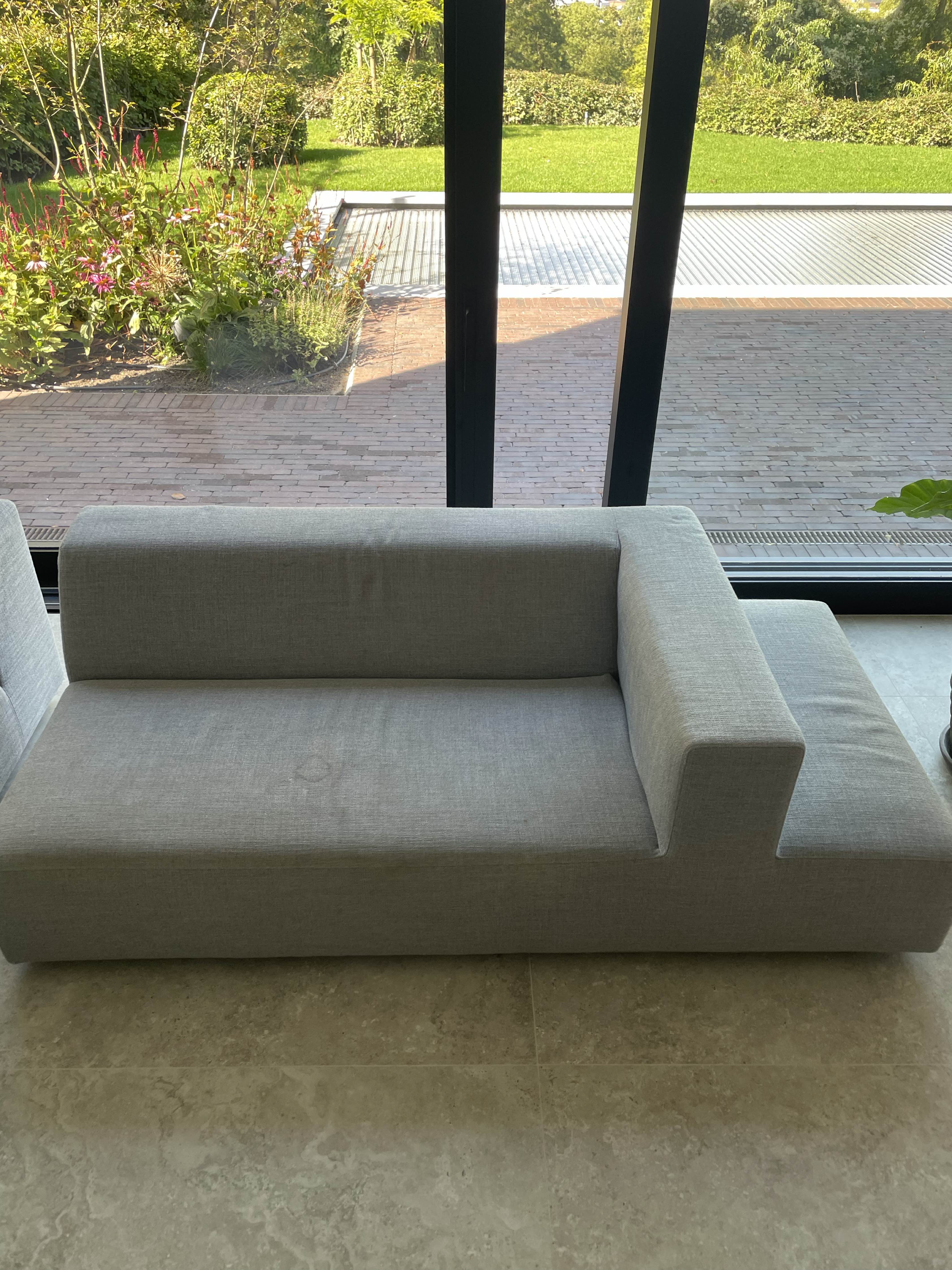 Zetel voor reiniging in Bilzen - vlekken zichtbaar