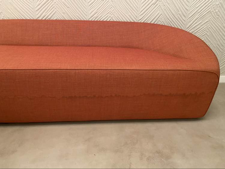 Zetel voor reiniging in Mol - vlekken zichtbaar