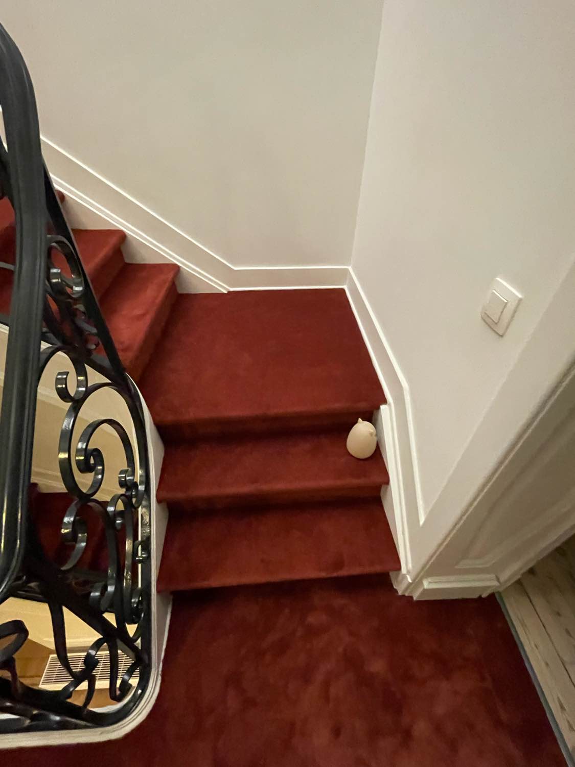 Zetel voor reiniging in Schaarbeek - vlekken zichtbaar