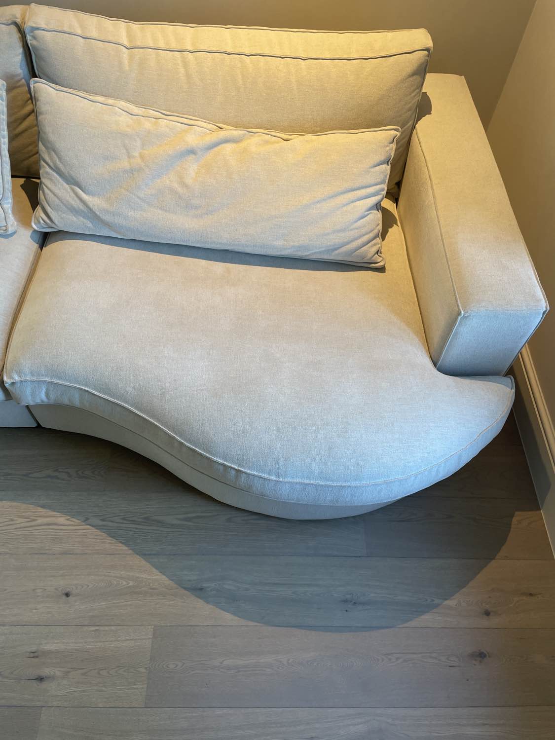 Zetel voor reiniging in Beringen - vlekken zichtbaar