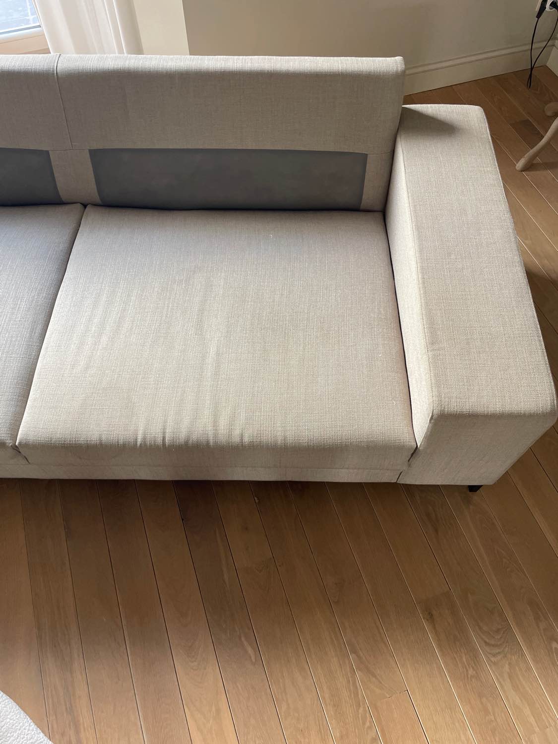 Zetel voor reiniging in Landen - vlekken zichtbaar