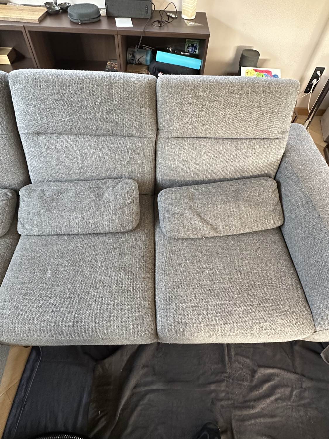 Zetel voor reiniging in Oud-Heverlee - vlekken zichtbaar